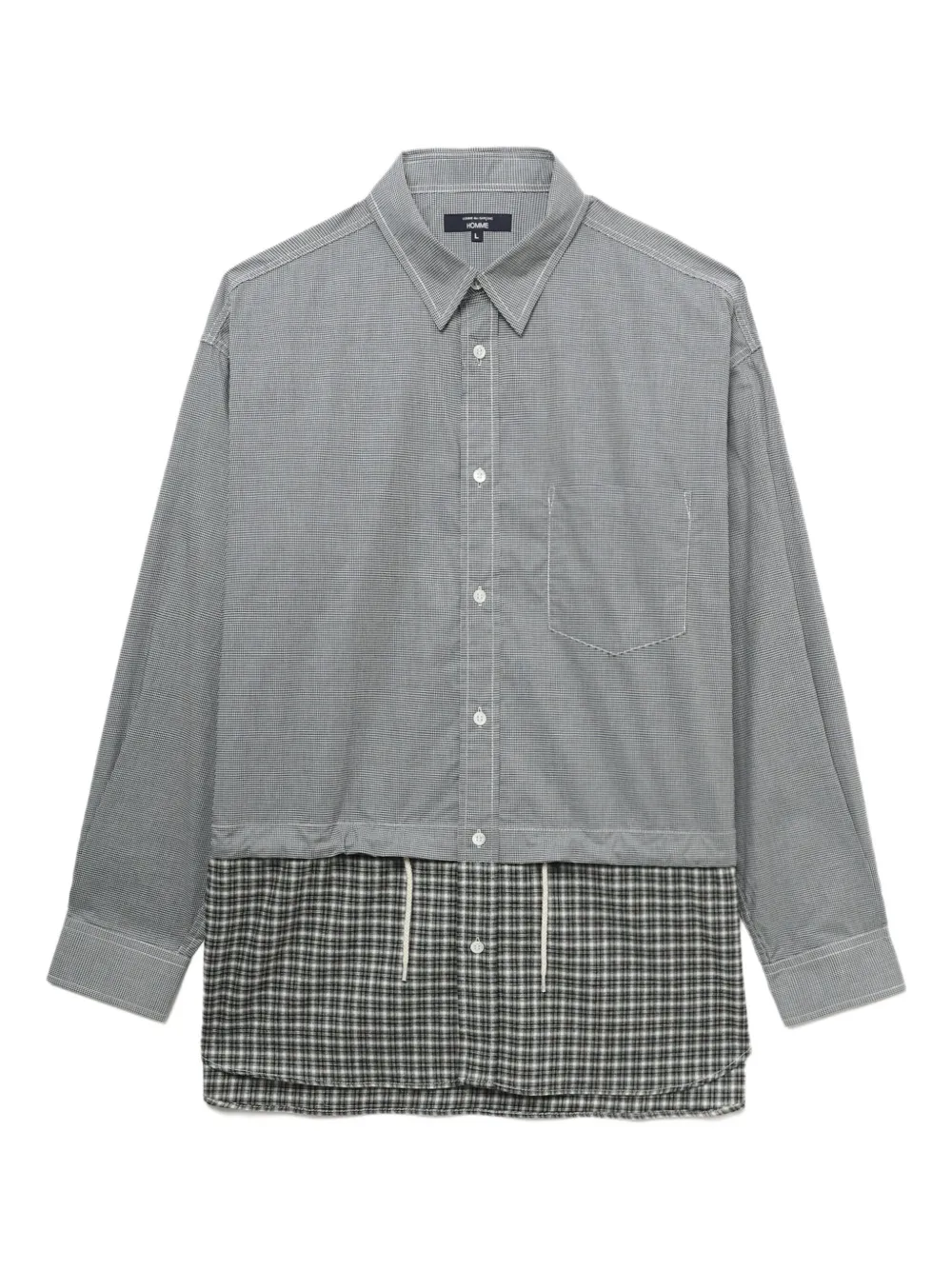 Comme des Garçons Homme check pocket shirt – Black