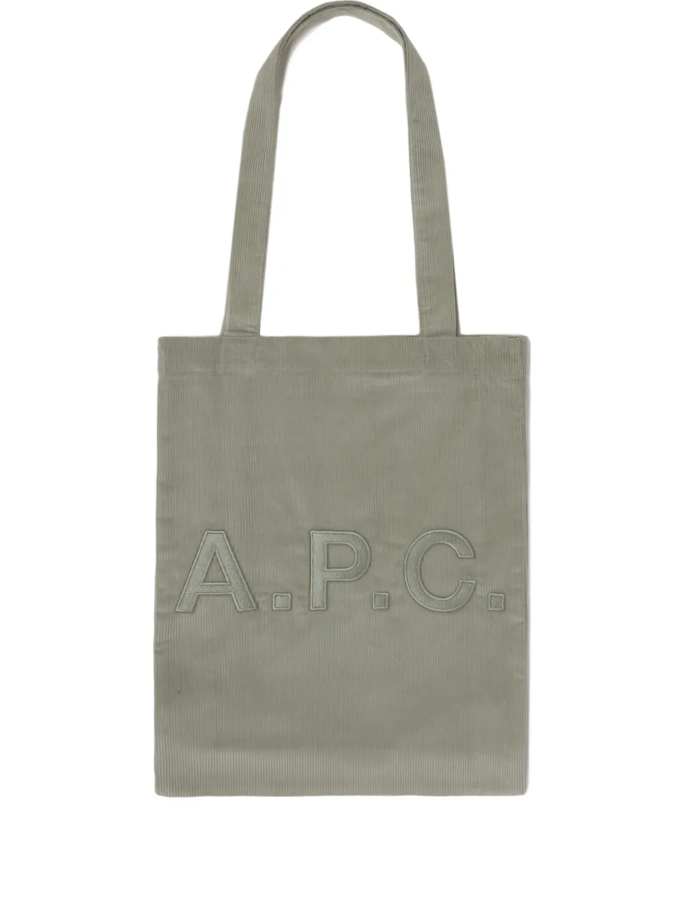 A.P.C. logo-embossed tote bag | Green | Image 1