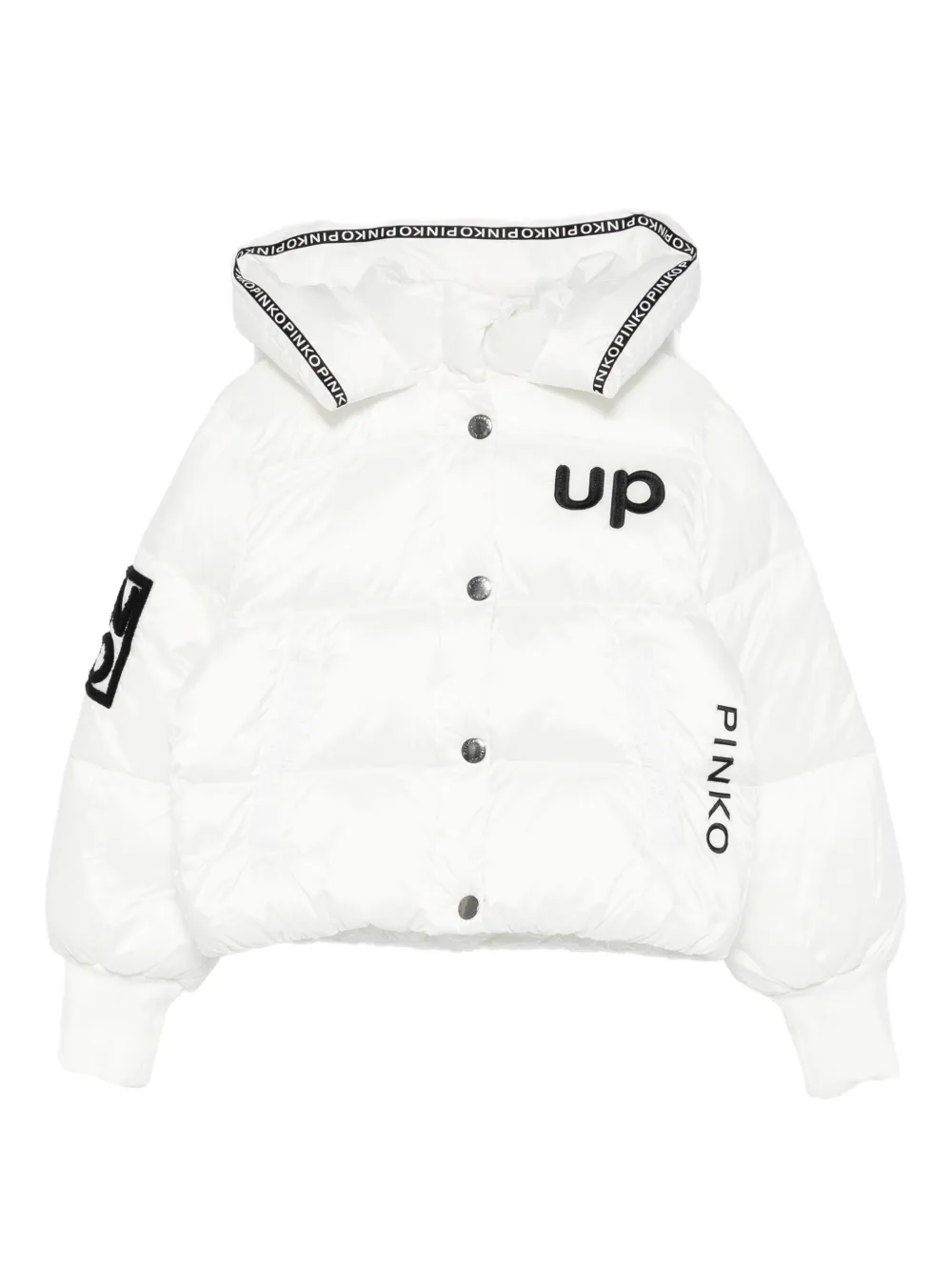 Pinko Kids hooded jacket - Bianco