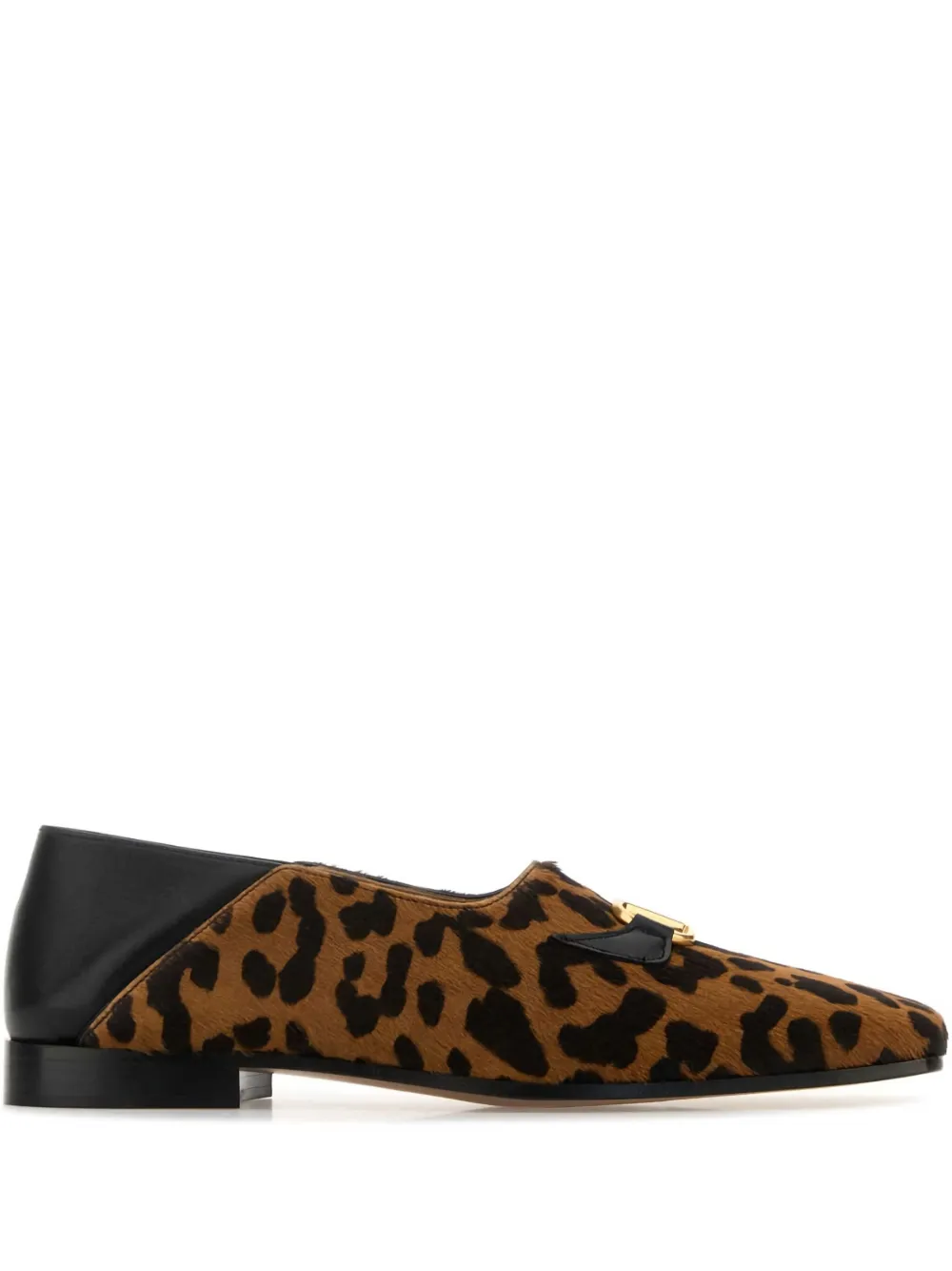 Valentino Garavani Loafers met dierenprint Bruin