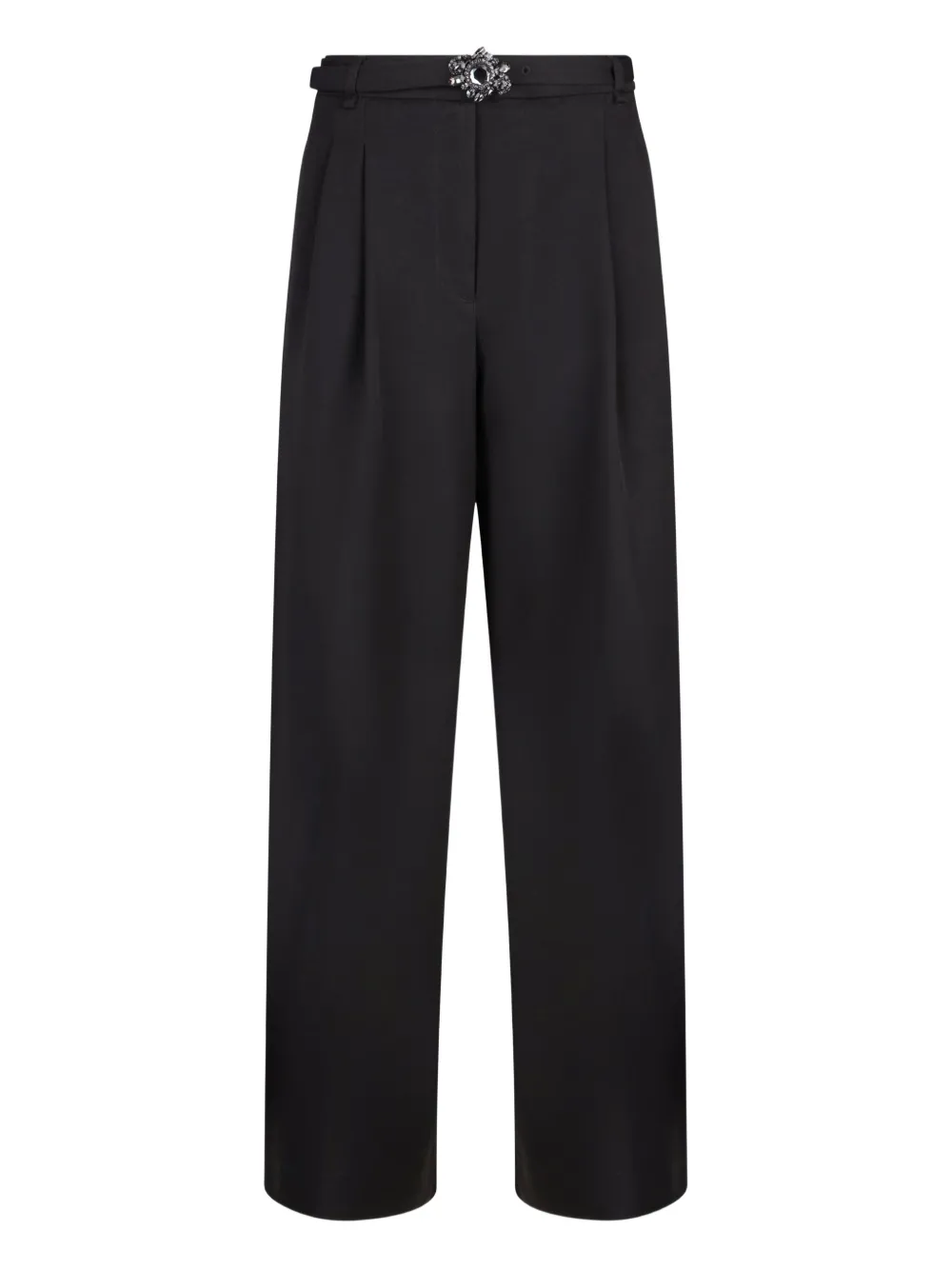 Liu •jo Jewel-buckle Trousers In Black