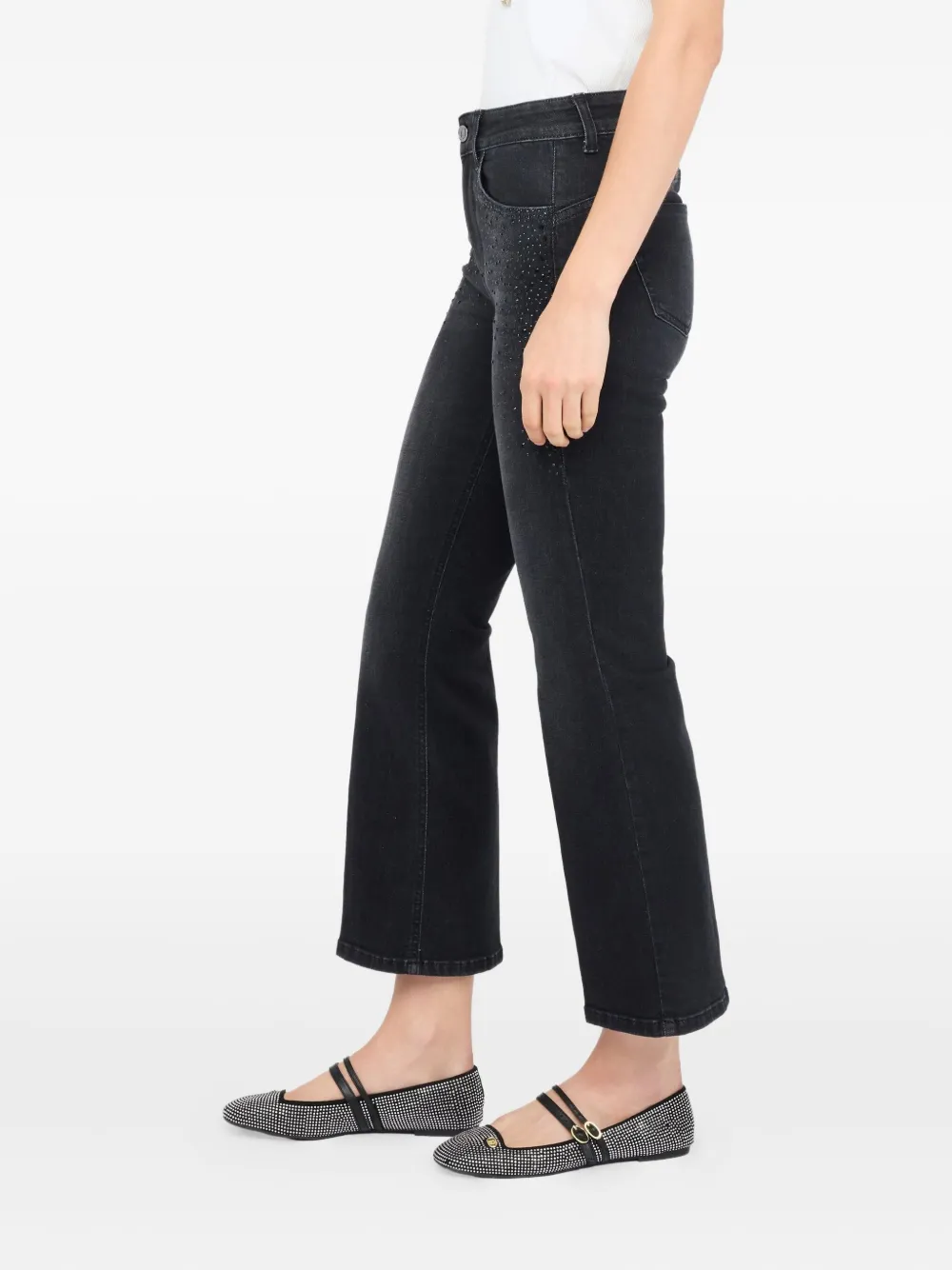 Liu •jo Gemstone Flared Jeans In Blue