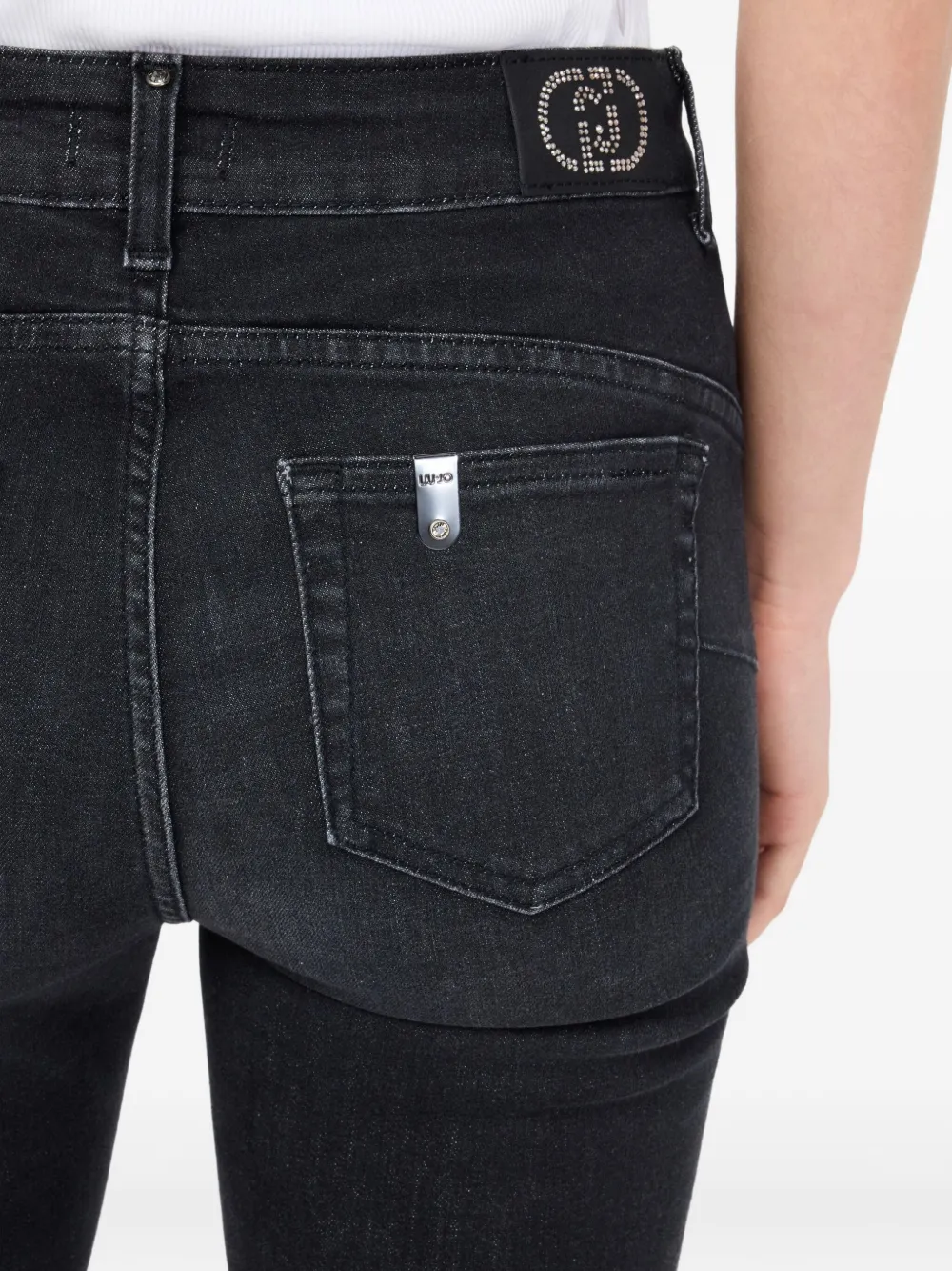 Liu •jo Gemstone Flared Jeans In Blue