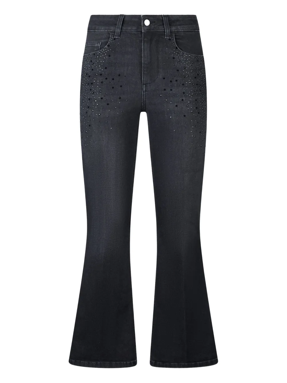Liu •jo Gemstone Flared Jeans In Blue