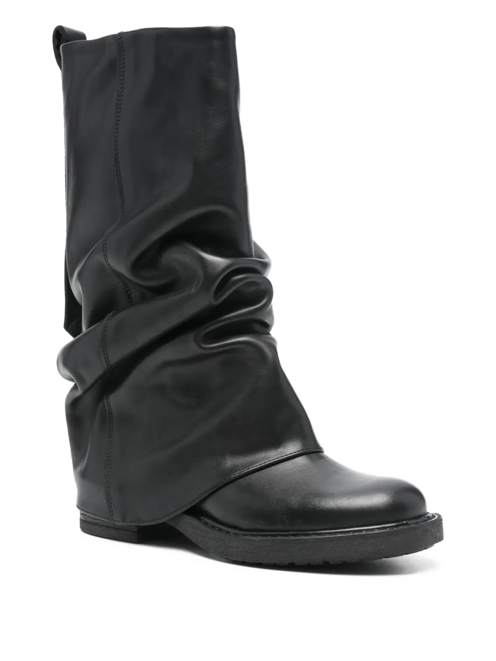 Metisse ruched leather boots | Knee-High Boots | Image 2