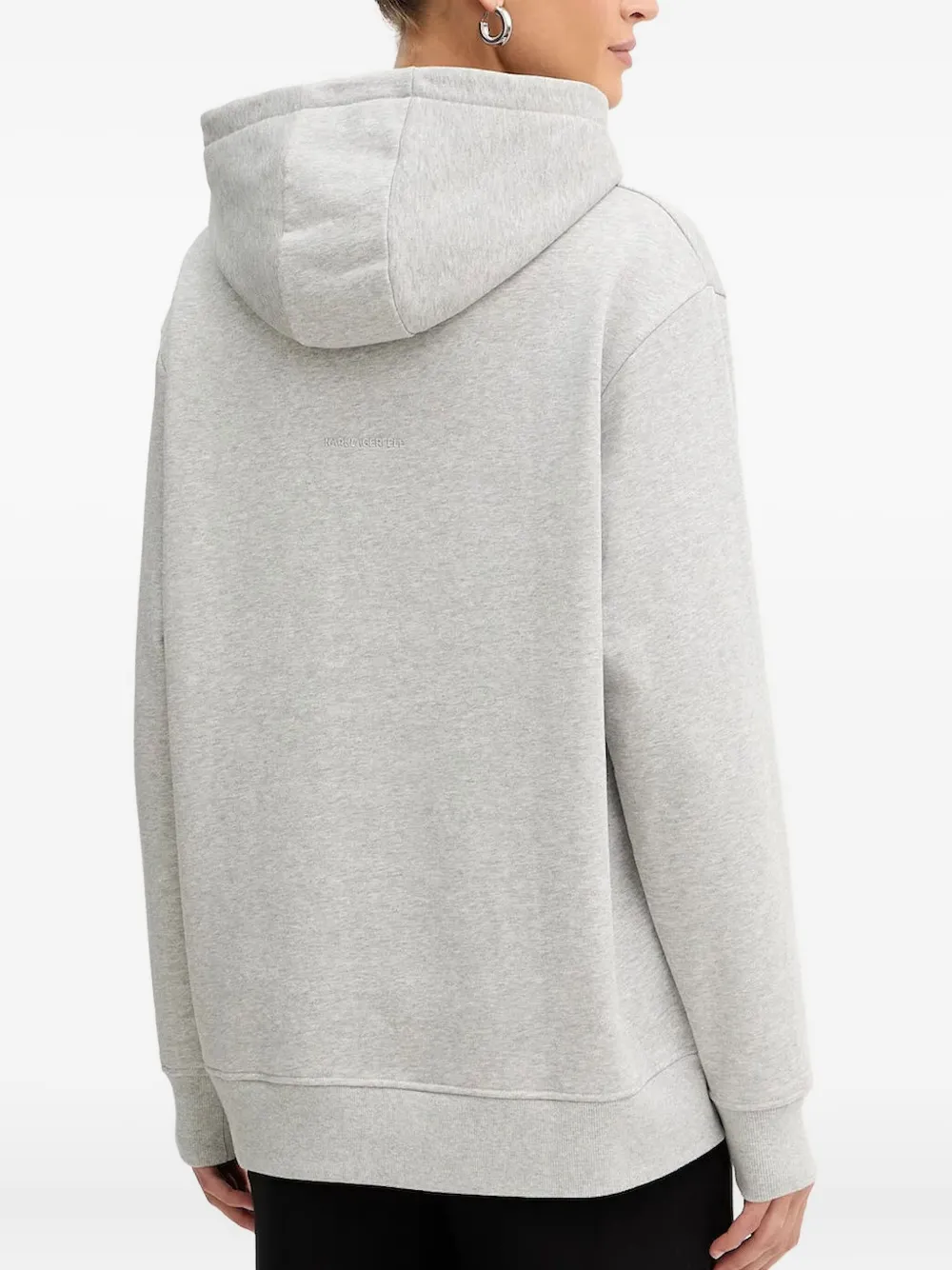 Karl Lagerfeld Hoodie met geborduurd logo - Grijs