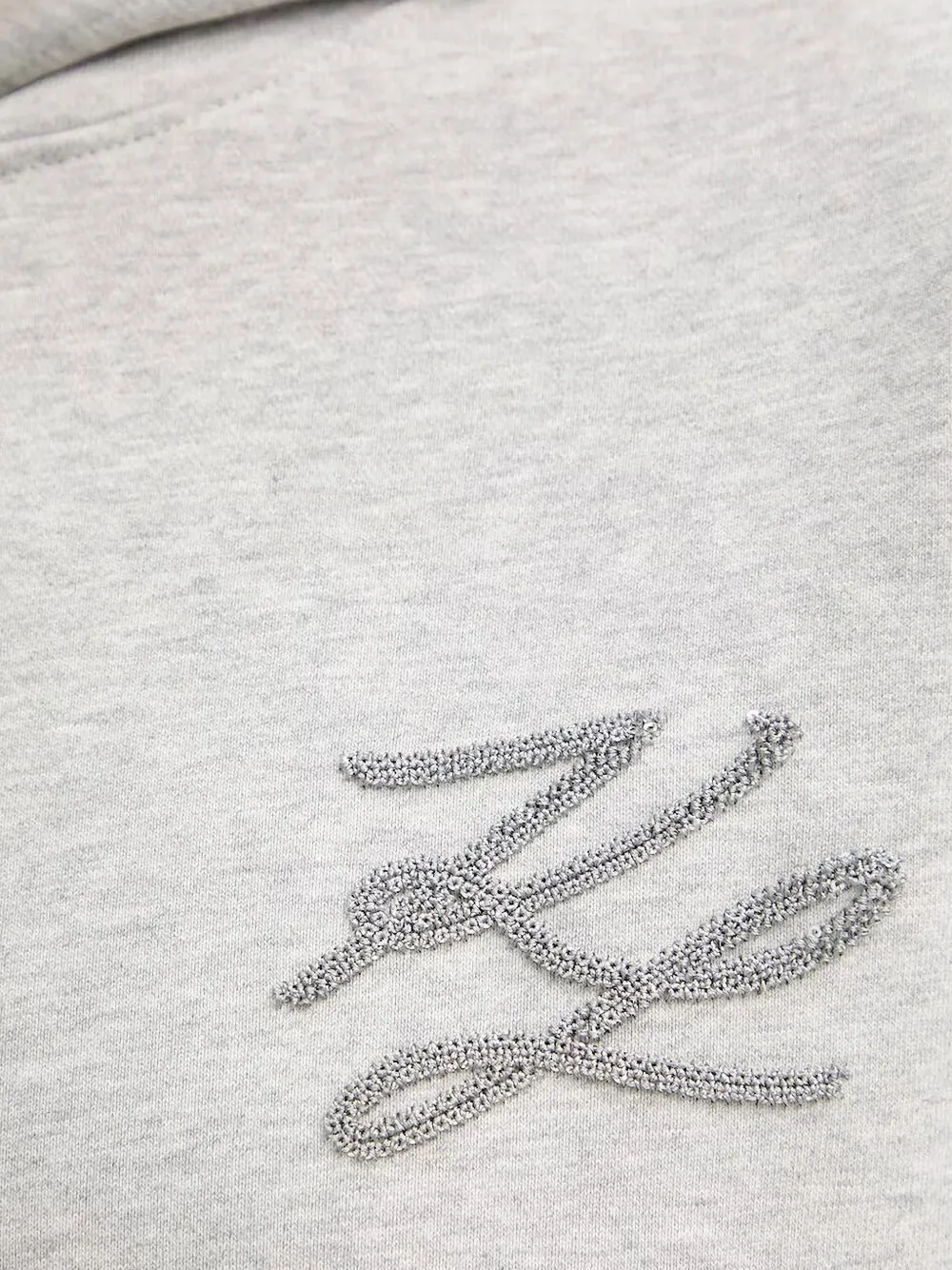 Karl Lagerfeld Hoodie met geborduurd logo Grijs