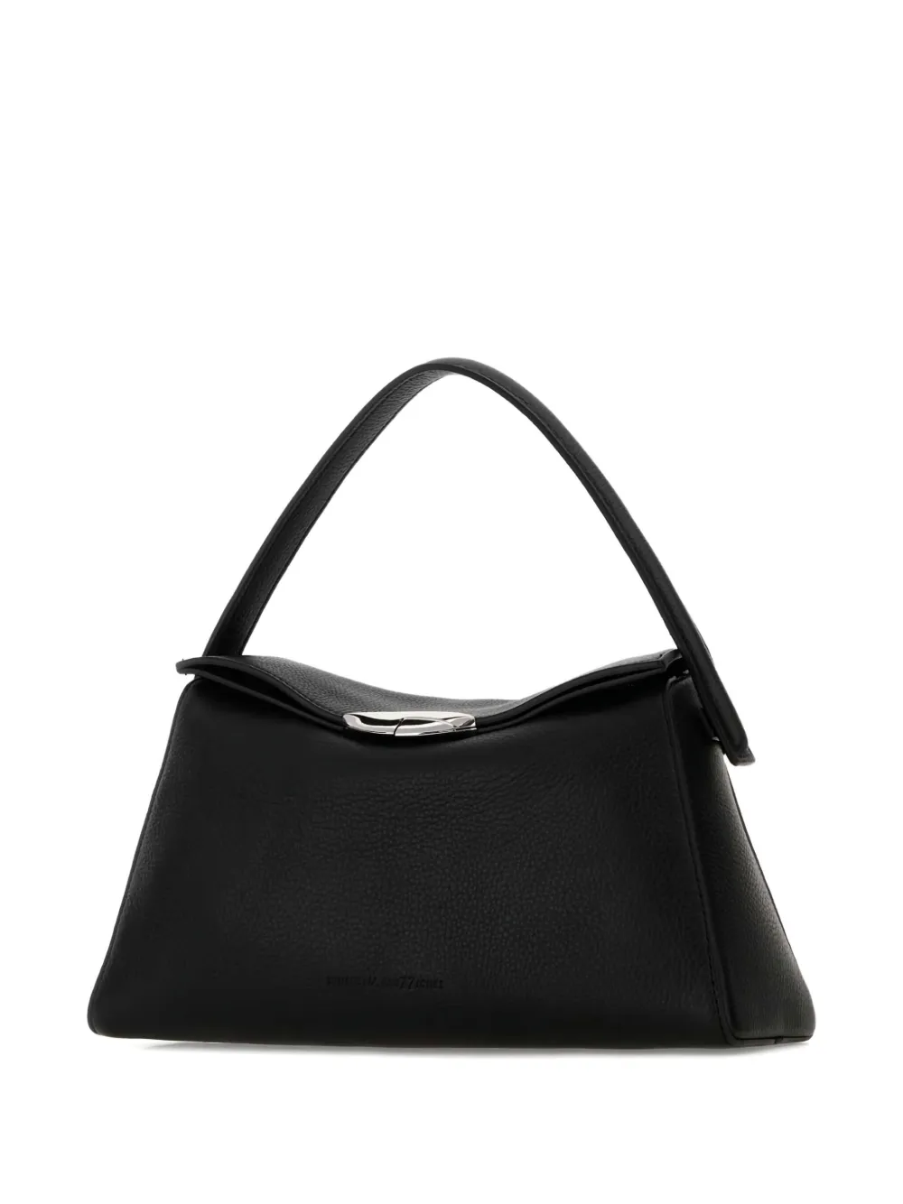 Benedetta Bruzziches Large Structured Leather Handbag With Top Handle In Black