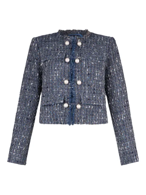 LIU JO frayed bouclé jacket