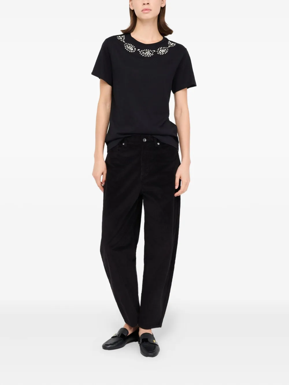 Liu •jo Balloon Velvet Trousers In Black
