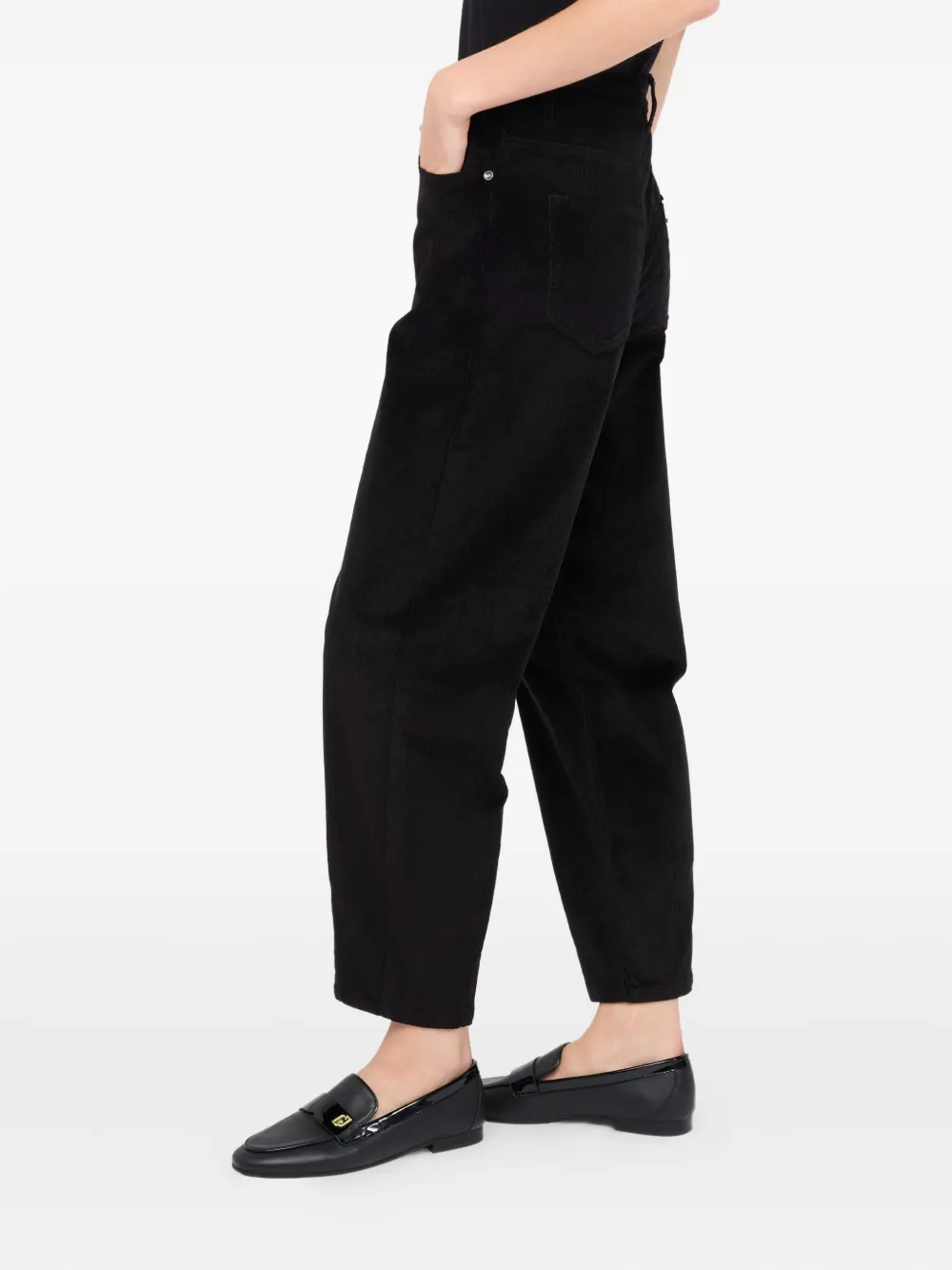 Liu •jo Balloon Velvet Trousers In Black
