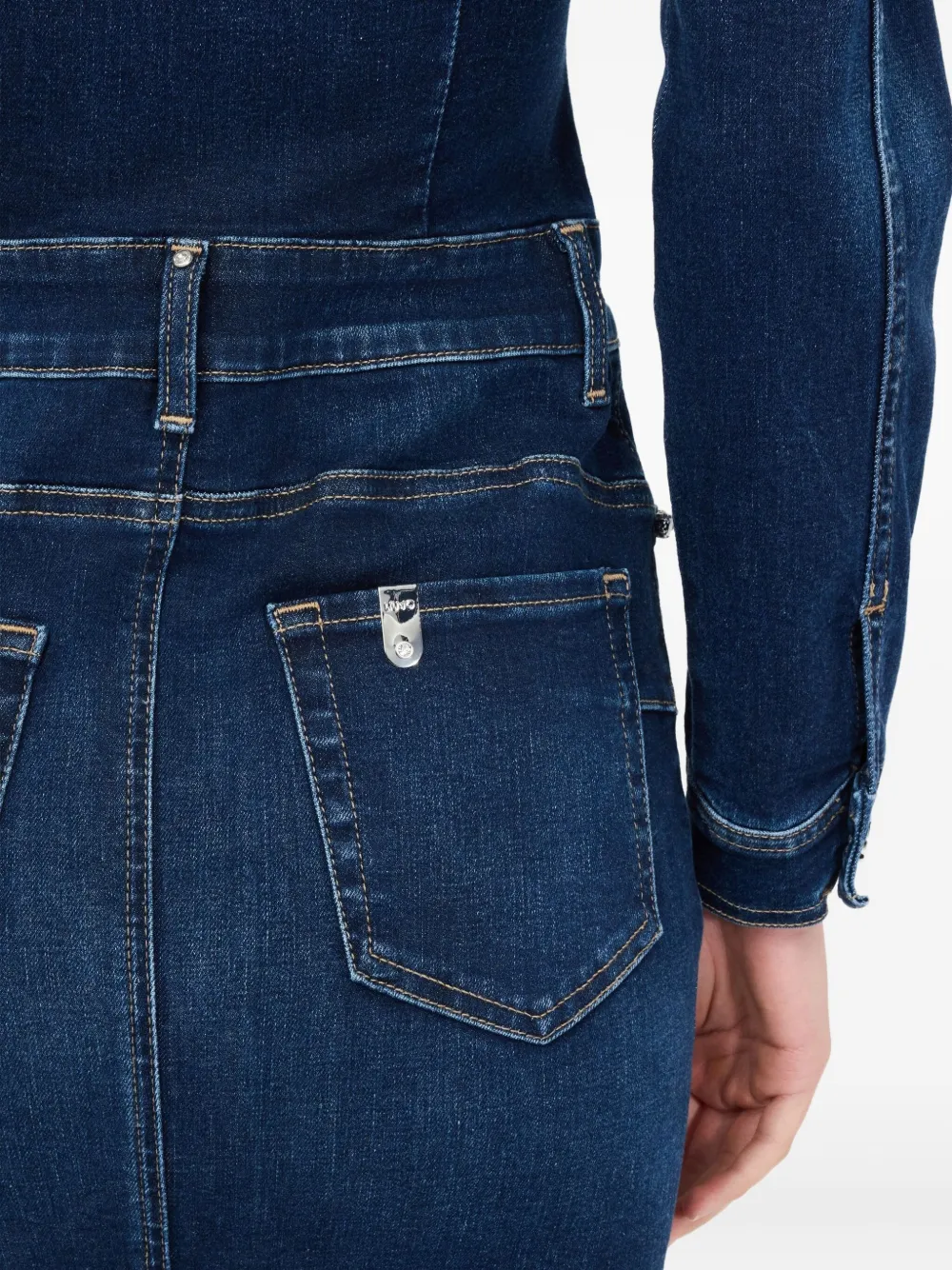 LIU JO Blousejurk met logo Blauw