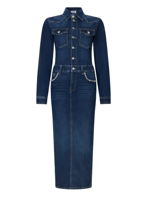 LIU JO logo-detail denim shirt dress
