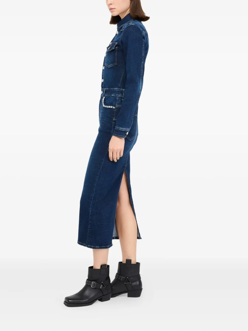 LIU JO Blousejurk met logo Blauw