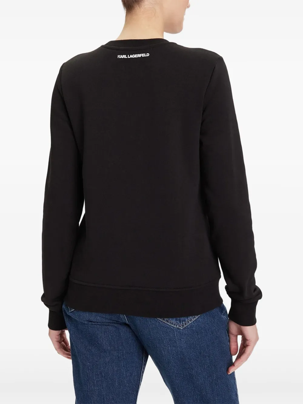 Karl Lagerfeld Ikon Choupette sweater met print Zwart