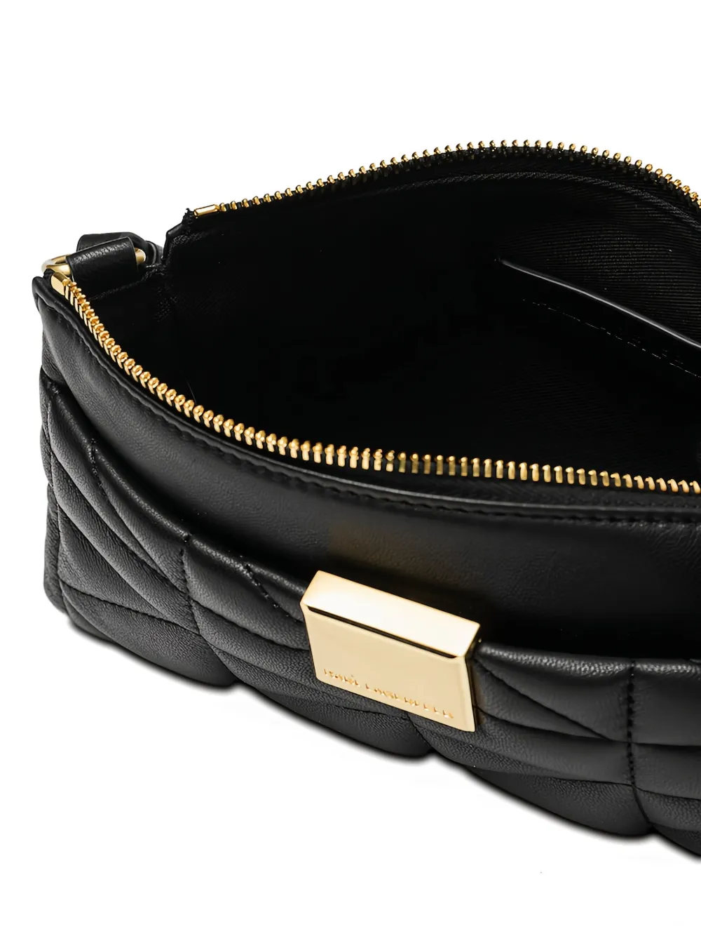 Karl Lagerfeld Quilted Logo Shoulder Bag In Black