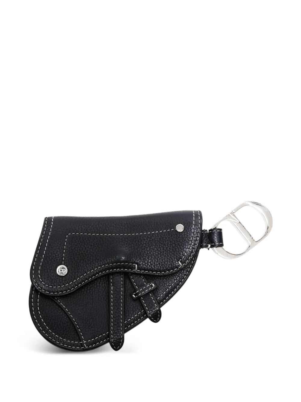 Christian Dior Pre-Owned 2015-2025 サドル バッグチャーム ミニ - ブラック Christian Dior Pre-Owned 2015-2025 サドル バッグチャーム ミニ - ブラック