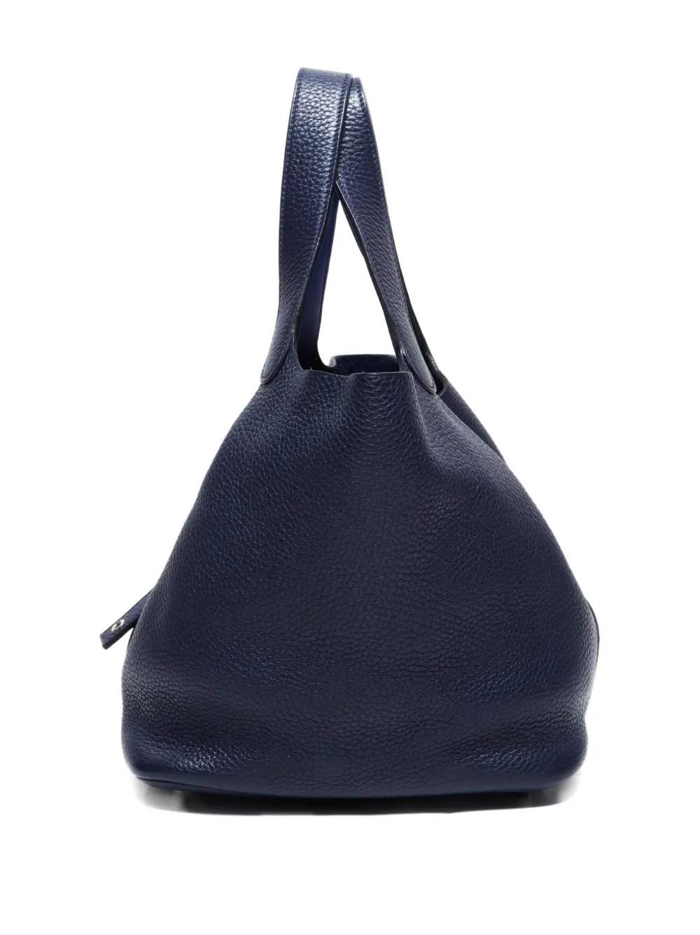Pre-owned Hermes 2017 Picotin Pm Leather Tote Bag In Blue