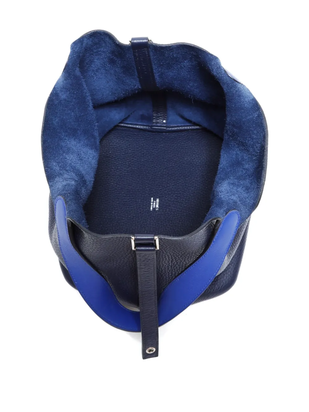 Pre-owned Hermes 2017 Picotin Pm Leather Tote Bag In Blue