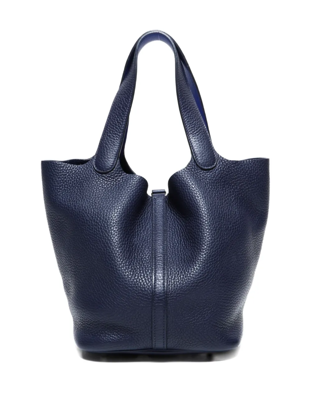 Pre-owned Hermes 2017 Picotin Pm Leather Tote Bag In Blue