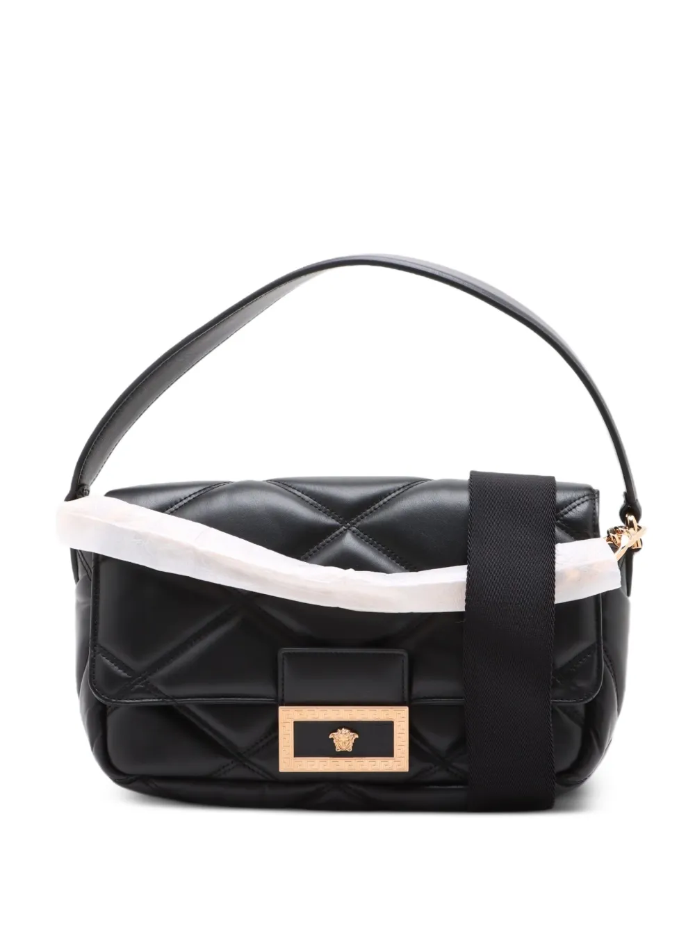 Versace Pre-Owned Greca Flame chain shouder bag | Black | Image 1
