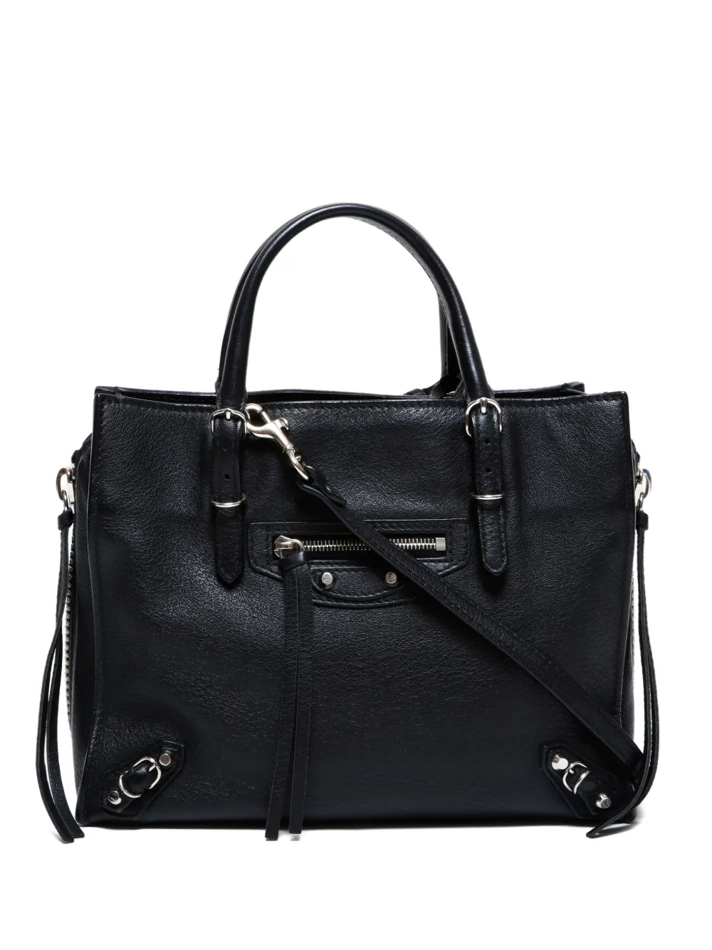 Pre-owned Balenciaga 2015-2024s Mini Paper 2way Tote Bag In Black