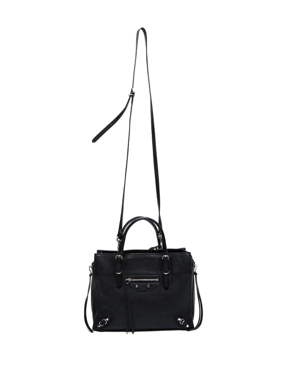 Pre-owned Balenciaga 2015-2024s Mini Paper 2way Tote Bag In Black