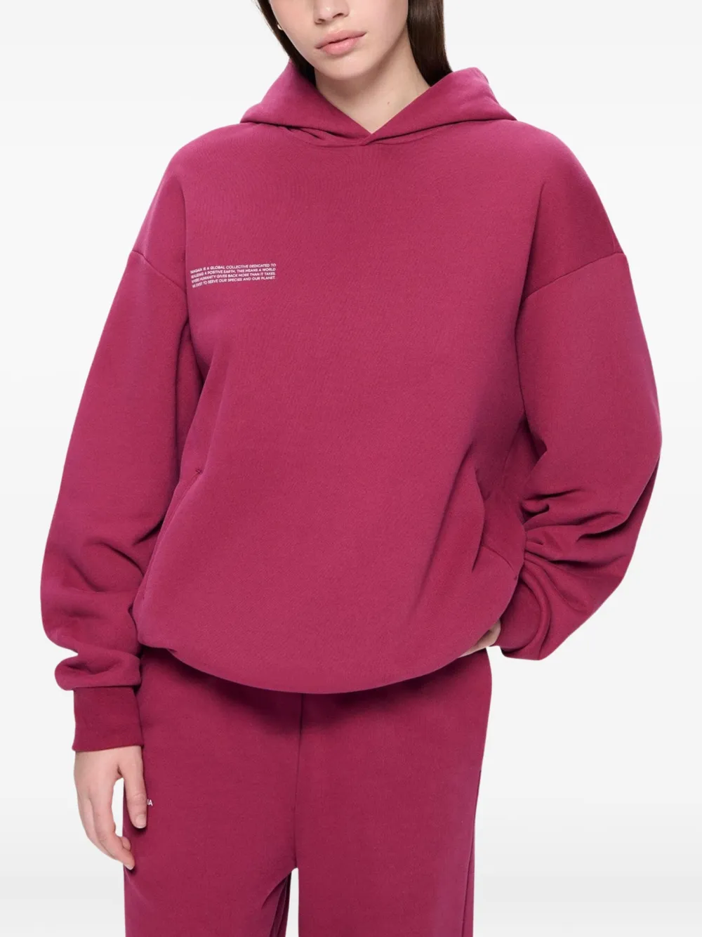 Pangaia 365 Cotton Hoodie In Purple
