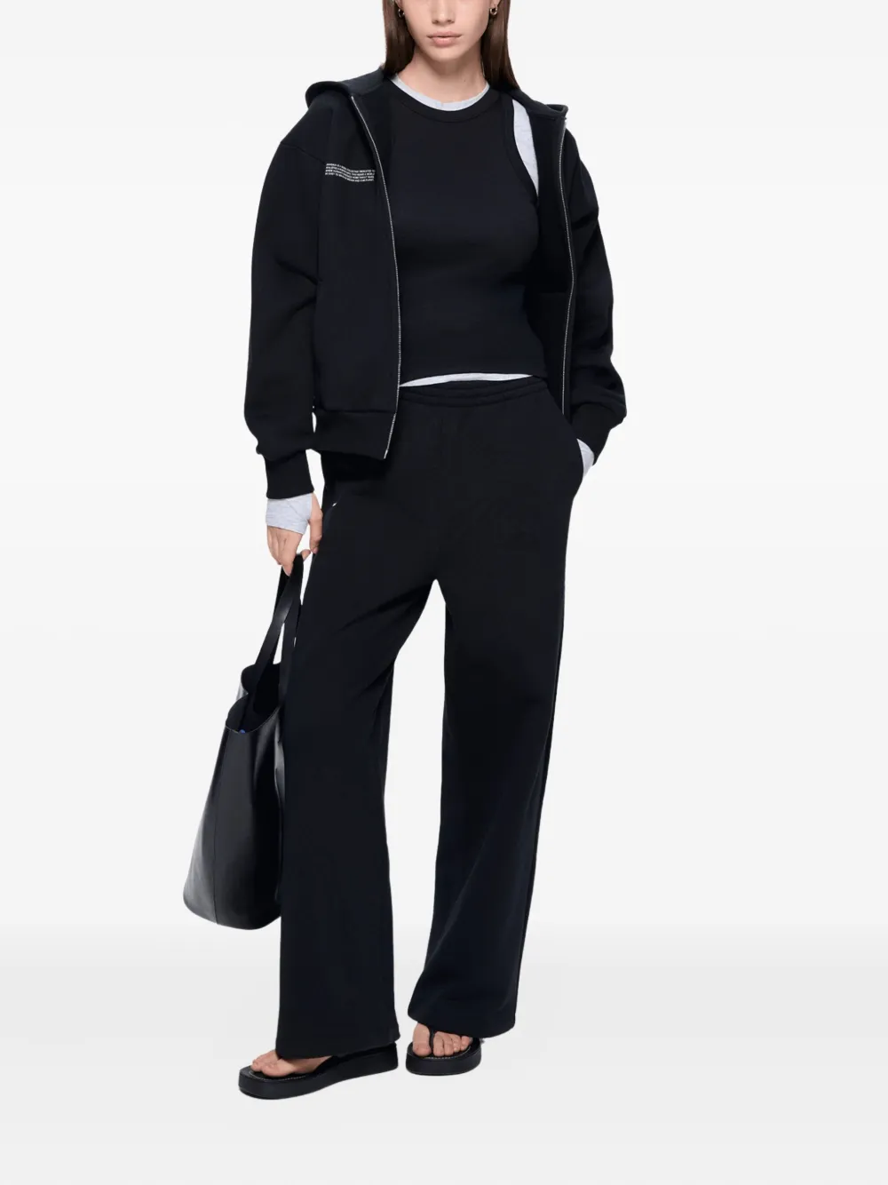 Pangaia 365 zip hoodie - Zwart