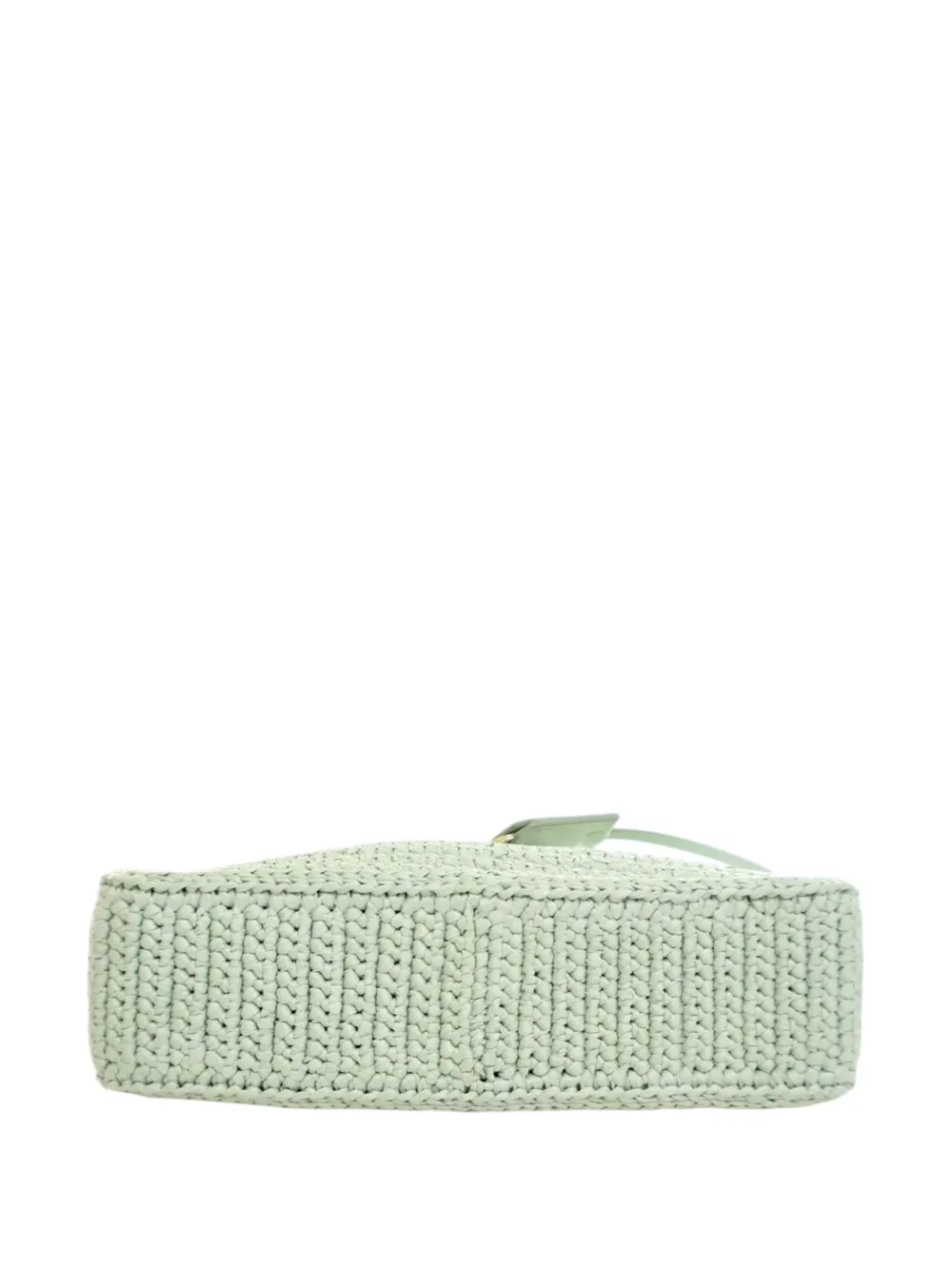 Pre-owned Prada 2019-2025 Yarn Effect Raffia Crochet Re Edition 2005 Satchel In Green