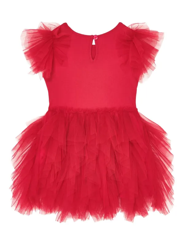 open lace back dress Milly The Kid Red Tutu Dress