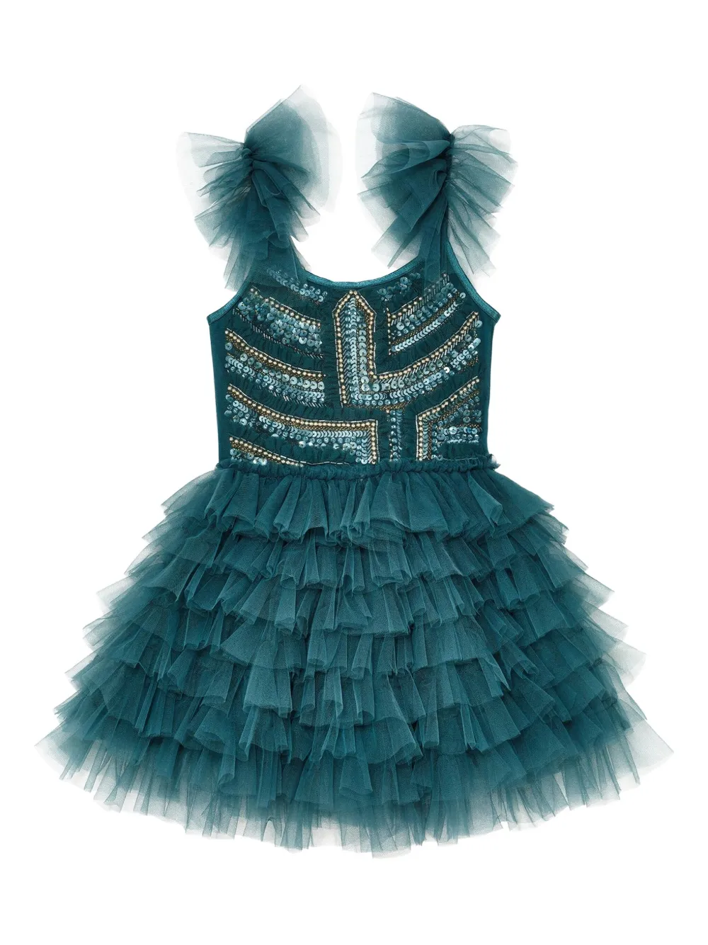 Tutu Du Monde Babies' Emerald Reverie Sequin Dress In Brown