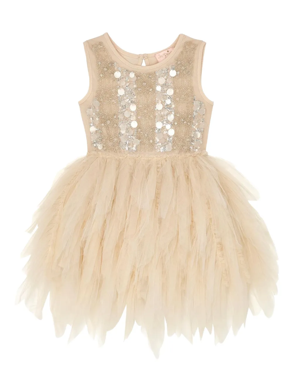Tutu Du Monde Babies' Glitz Sequin-embellished Dress In Neutral
