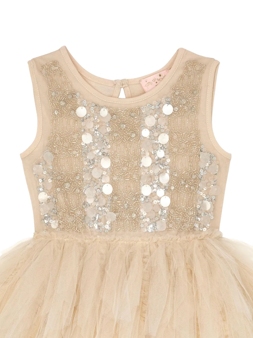 Tutu Du Monde Glitz Sequin-embellished Dress In Neutral