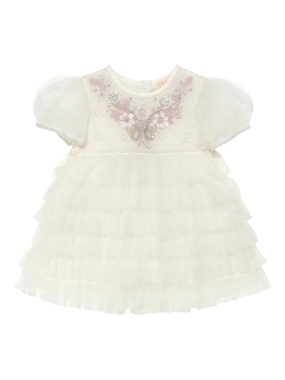 Tutu Du Monde Babies' Rosy Ribbons Dress In White