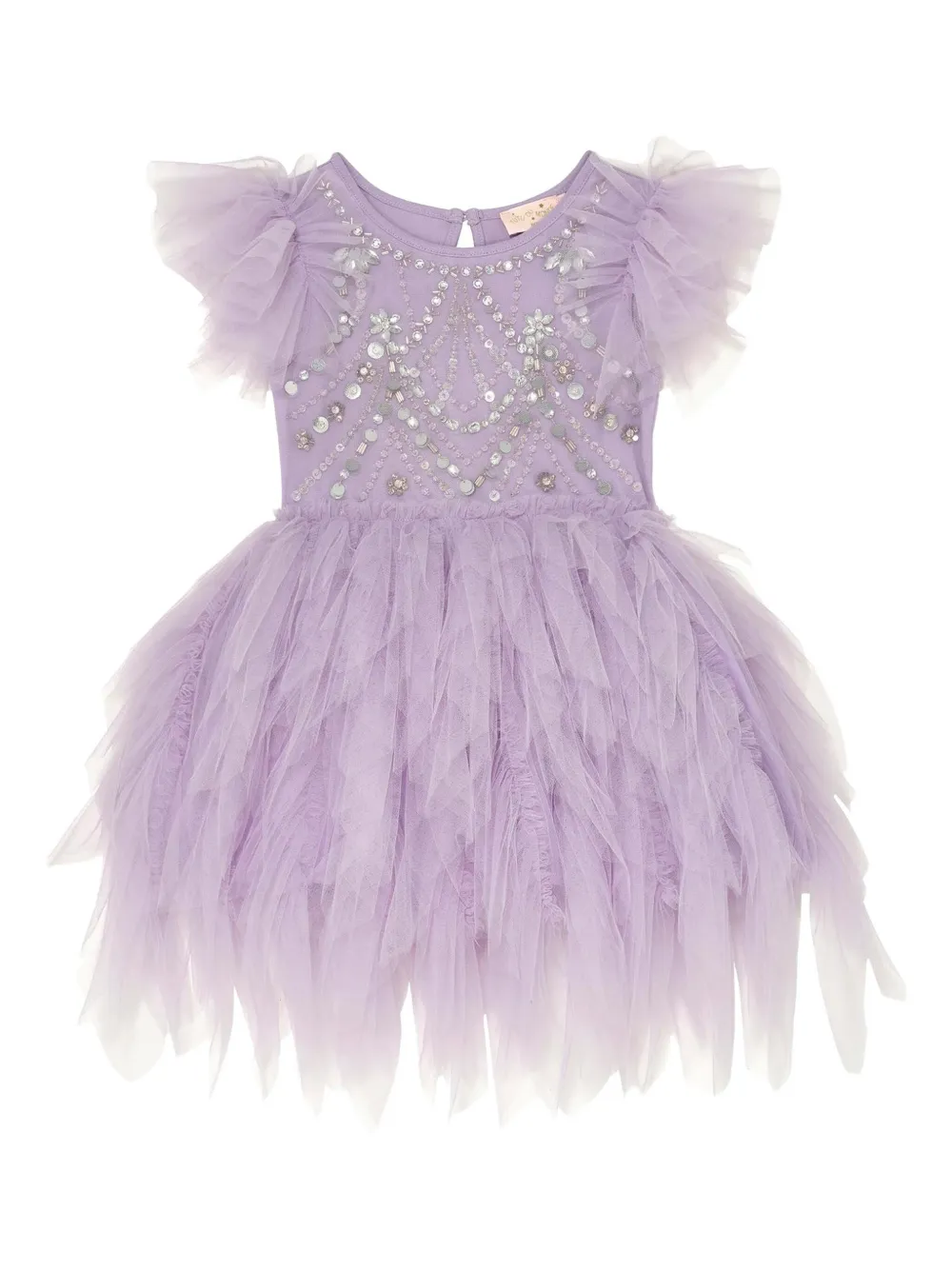 Tutu Du Monde Babies' Hall Of Mirrors Ruffled Embellished Dress In Purple