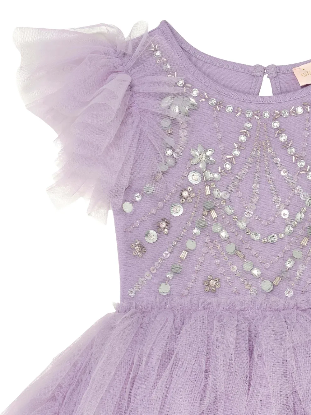 Tutu Du Monde Hall Of Mirrors Ruffled Embellished Dress In Purple