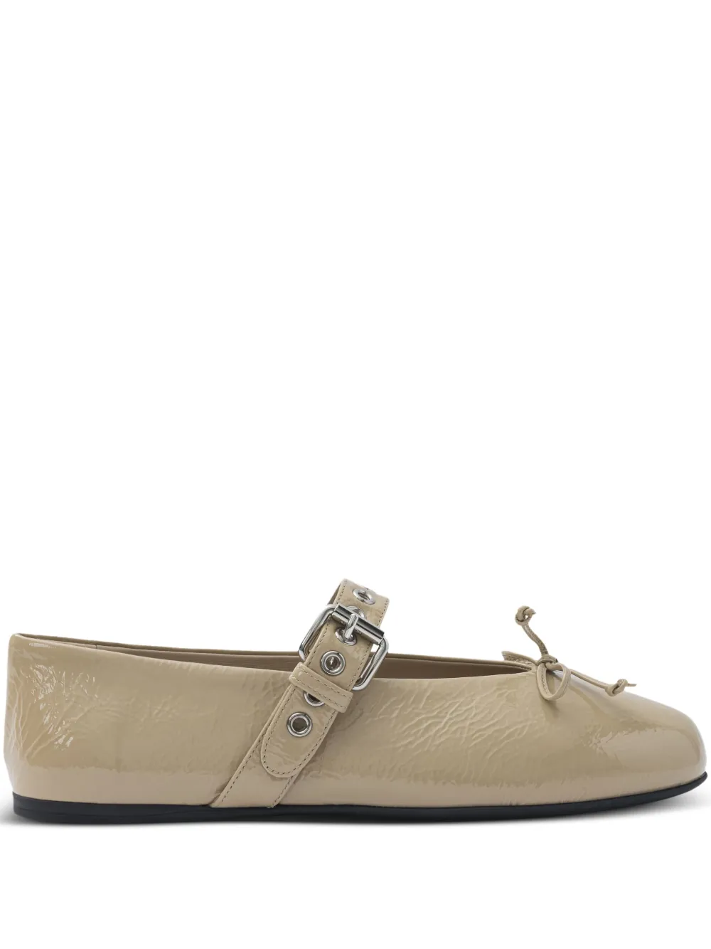 Miu Miu buckle bow ballet flats | Neutrals | Image 1