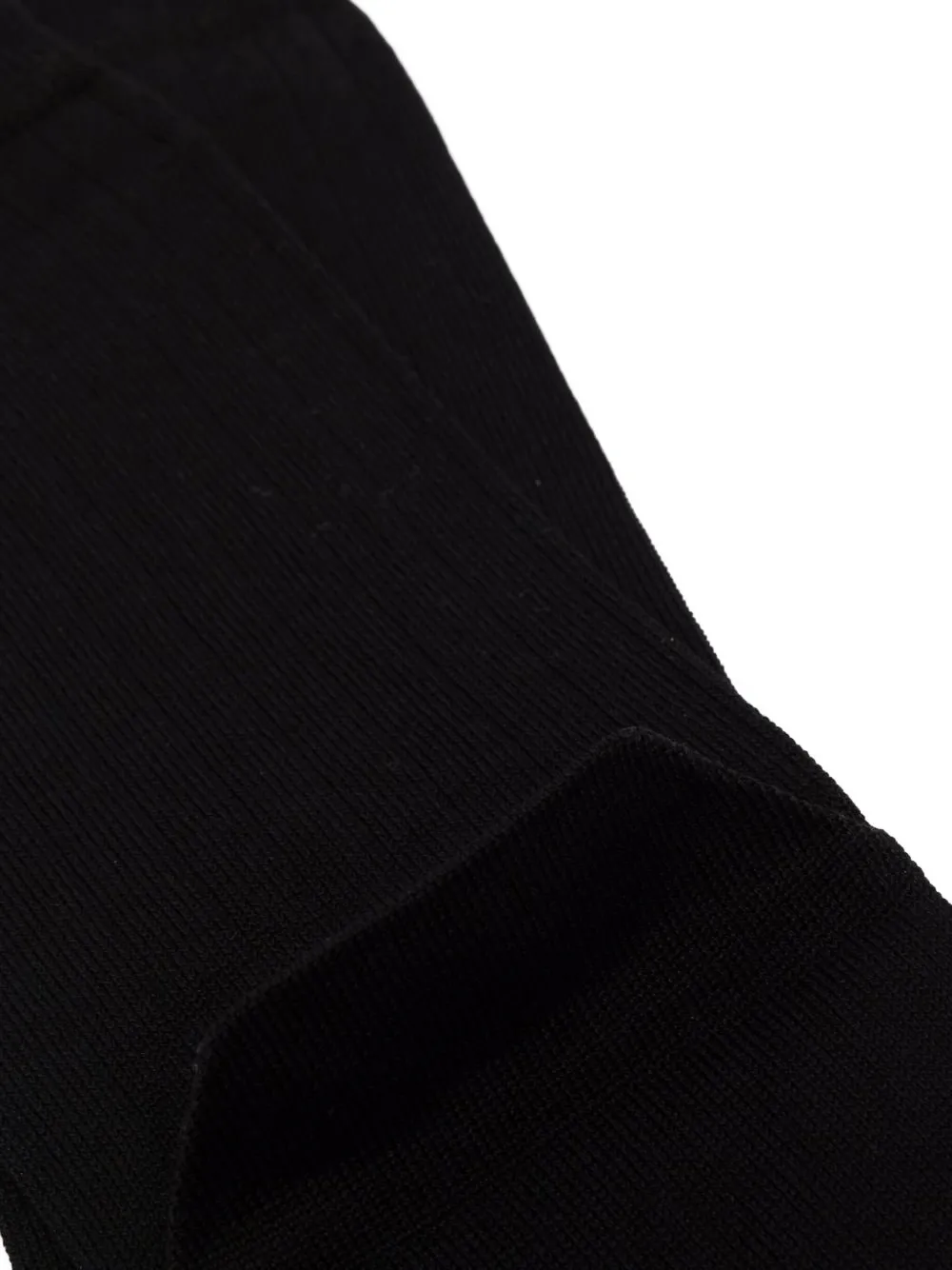 Maison Margiela Tabi Fine-ribbed Socks In Black