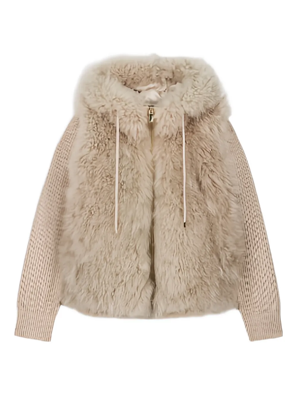 Max & Moi Velvia hooded zip jacket | Neutrals | Image 1
