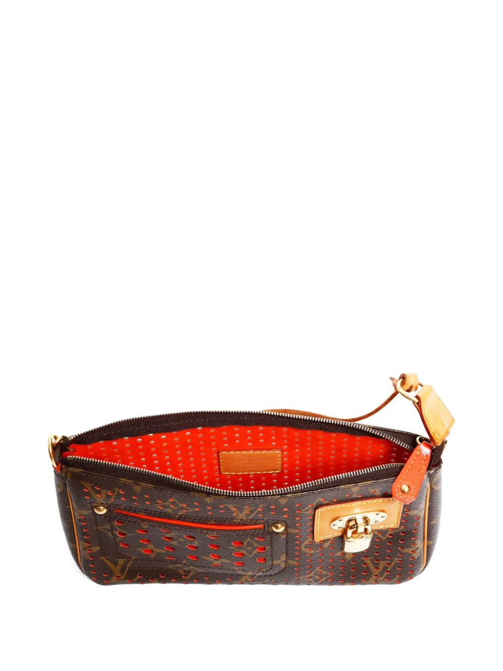 Pre-owned Louis Vuitton 2008 Monogram Perforated Shoulder Bag In Brown