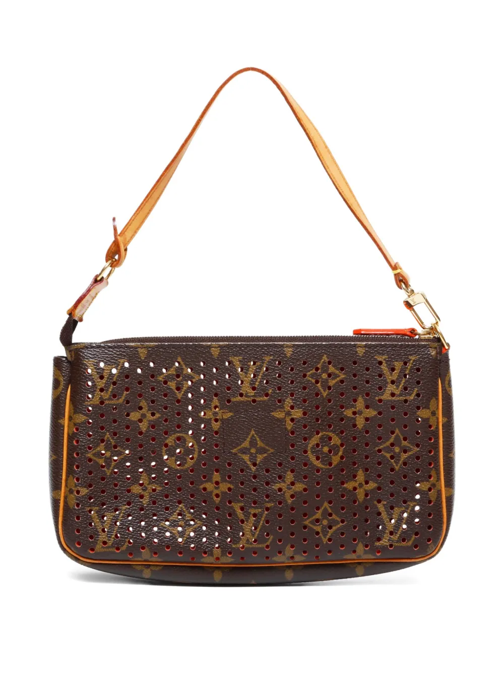 Pre-owned Louis Vuitton 2008 Monogram Perforated Shoulder Bag In Brown