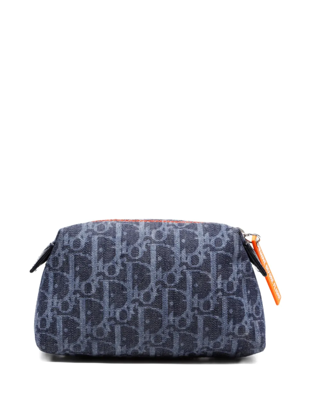 Pre-owned Dior 2006 Trotter Makeup Bag In Blue