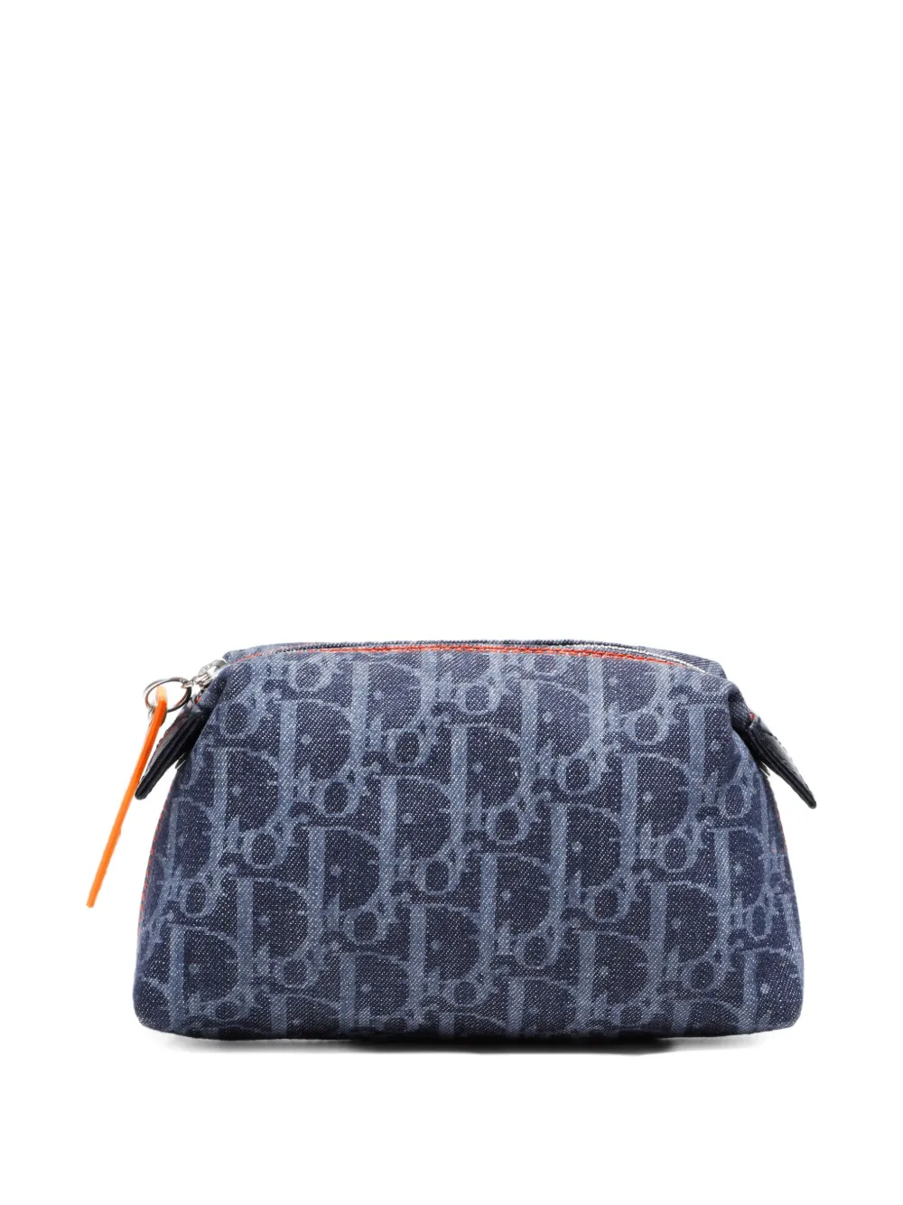 Pre-owned Dior 2006 Trotter Makeup Bag In Blue