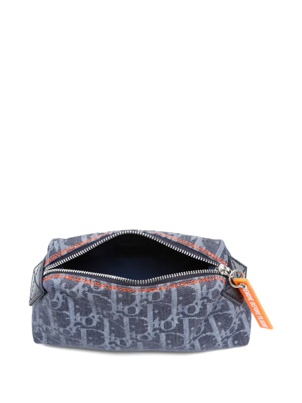 Pre-owned Dior 2006 Trotter Makeup Bag In Blue