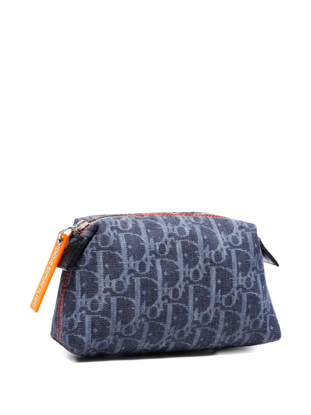Pre-owned Dior 2006 Trotter Makeup Bag In Blue