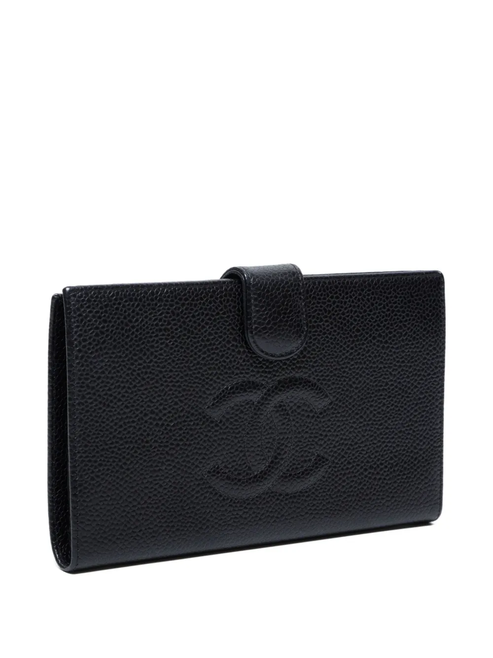 Pre-owned Chanel 2005-2006 Cc Wallet In Black