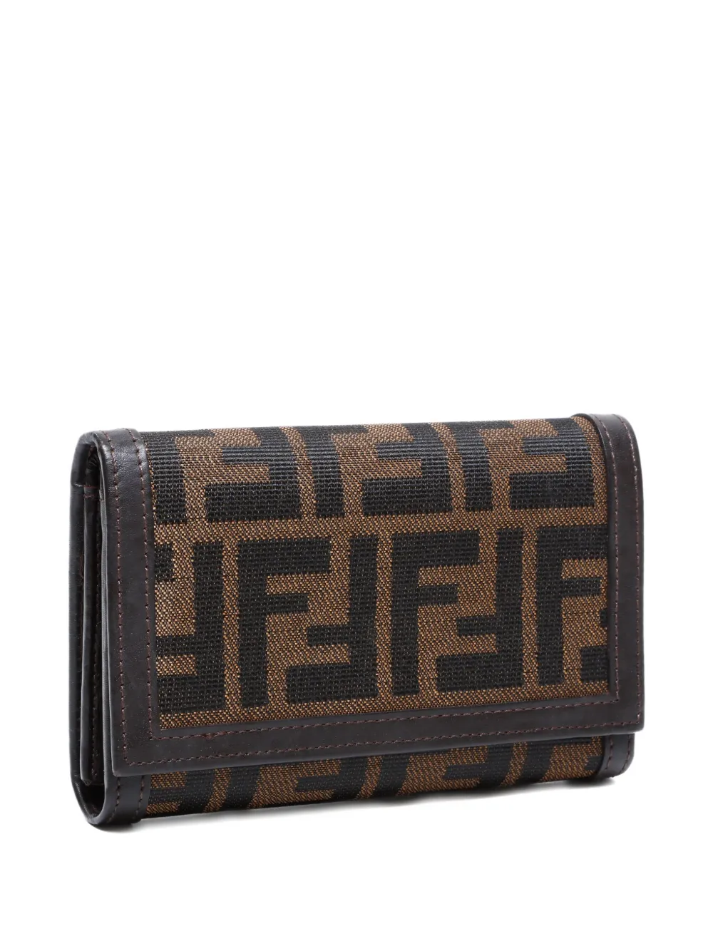 Pre-owned Fendi 1990-2000s Zucca Canvas Wallet In Brown