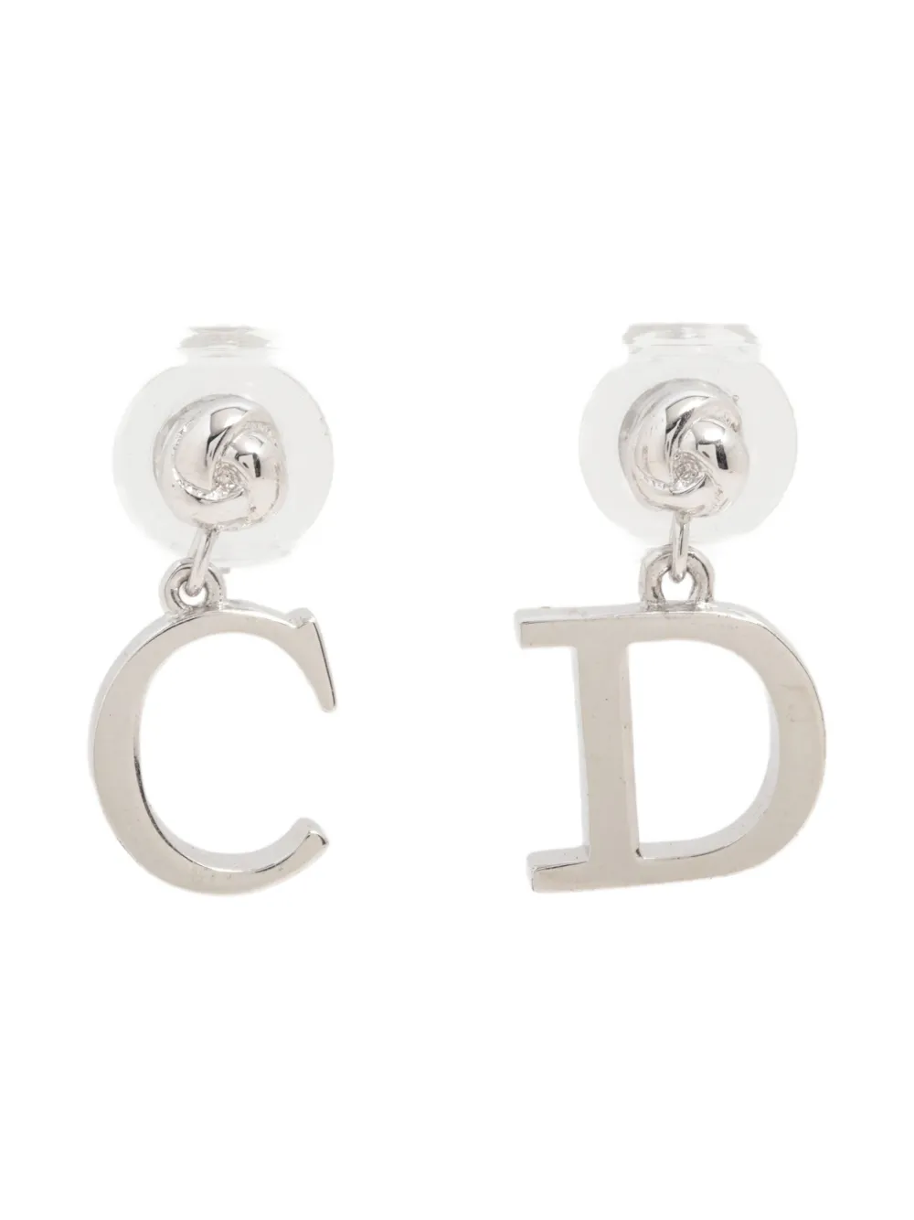 Christian Dior Pre-Owned  2000-2010s logo earrings | Silver | Image 1