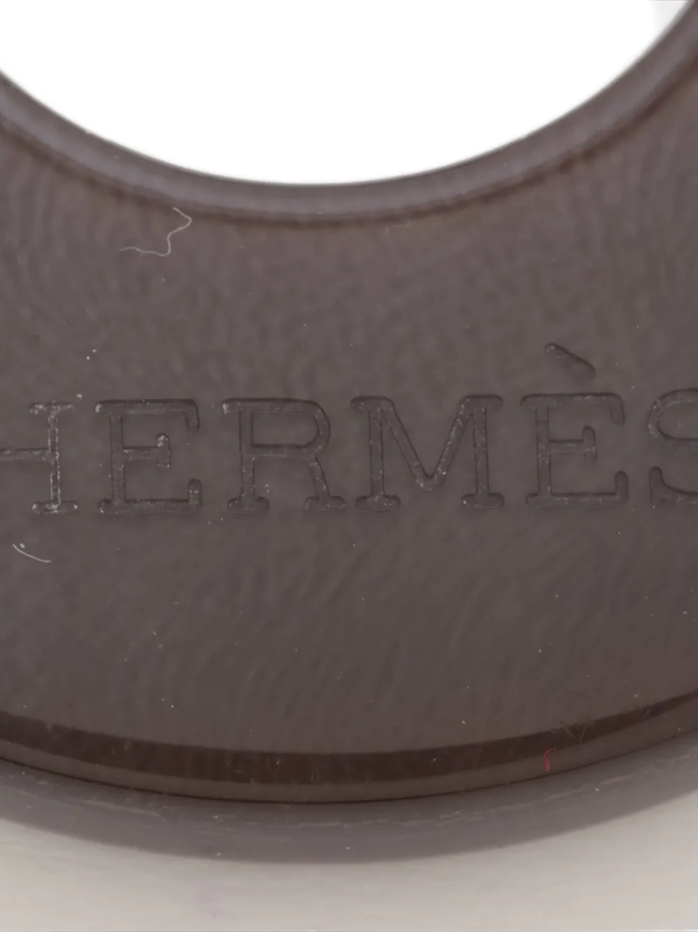 Pre-owned Hermes 1990-2015s Attelage Buffalo Horn Necklace In Brown